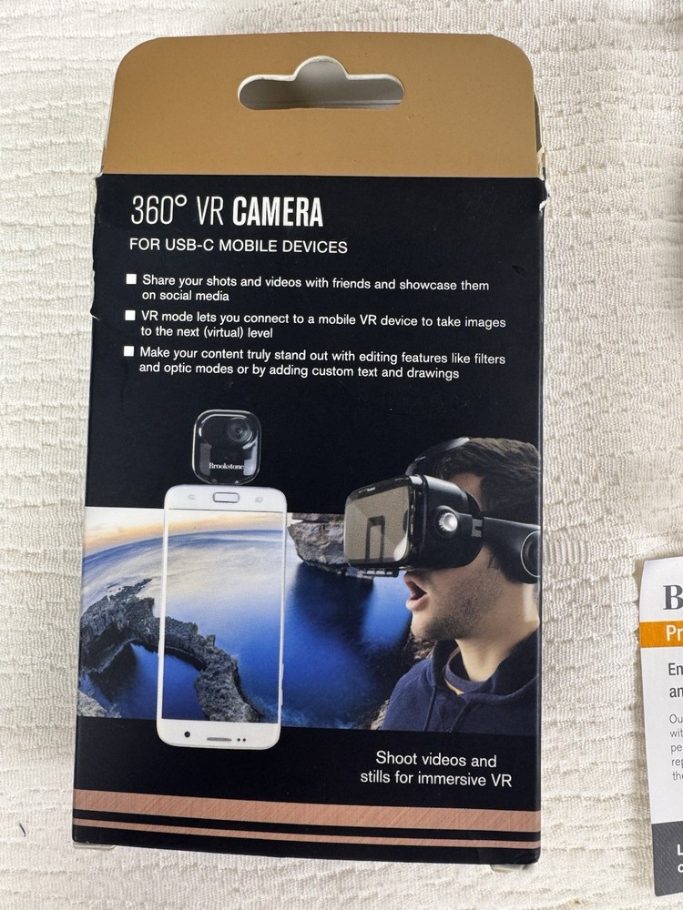 Brookstone 360 VR Camera For USB-C Mobile Devices