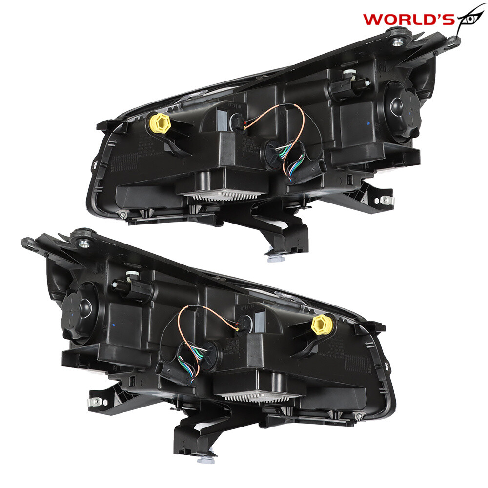 For 2013-2016 GMC Acadia Projector Headlight Right+Left Black Halogen w/ LED DRL