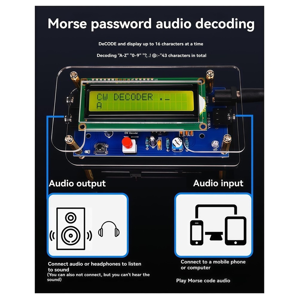 Trainer Morse Training Morse Decoder Components DIY Electronic Component Kit ...