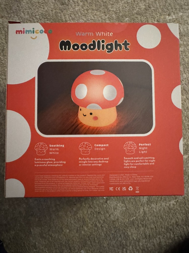 Mimicoco Kino Mushroom Moodlight Warm White Nightlight