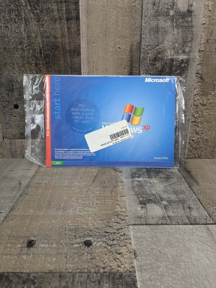 Microsoft Windows XP Professional Version 2002 OEM Software NEW For Omni Tech PC