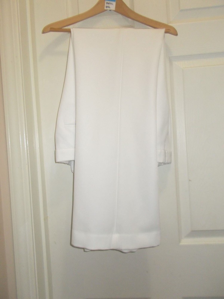 US NAVY MILITARY WHITE CRACKERJACK MEN'S WHITE POLYESTER PANTS/TROUSERS pulldown
