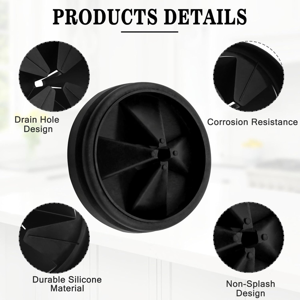 Garbage Disposal Splash Guard, 3 3/8" Upgraded for Insinkerator Evolution Series