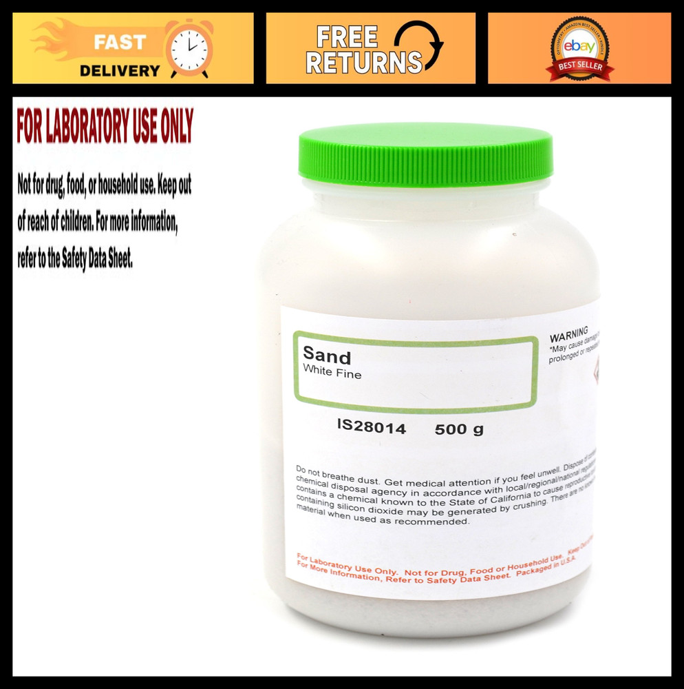 Premium Fine White Sand 500g - Ideal for Experiments, Crafts & Science Projects