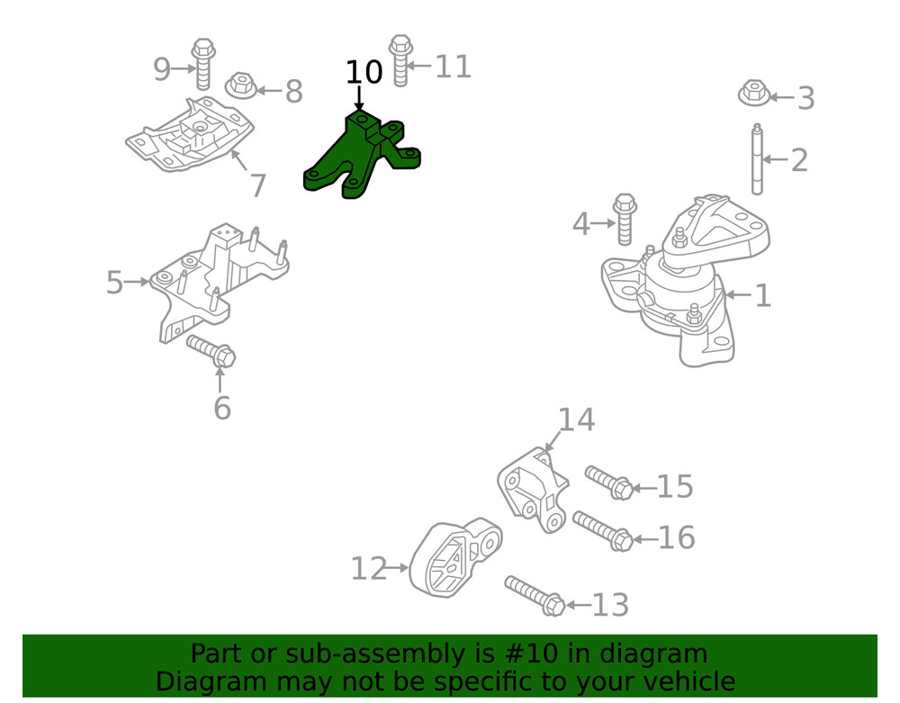 Genuine Ford Automatic Transmission Mount Bracket BB5Z-6031-A