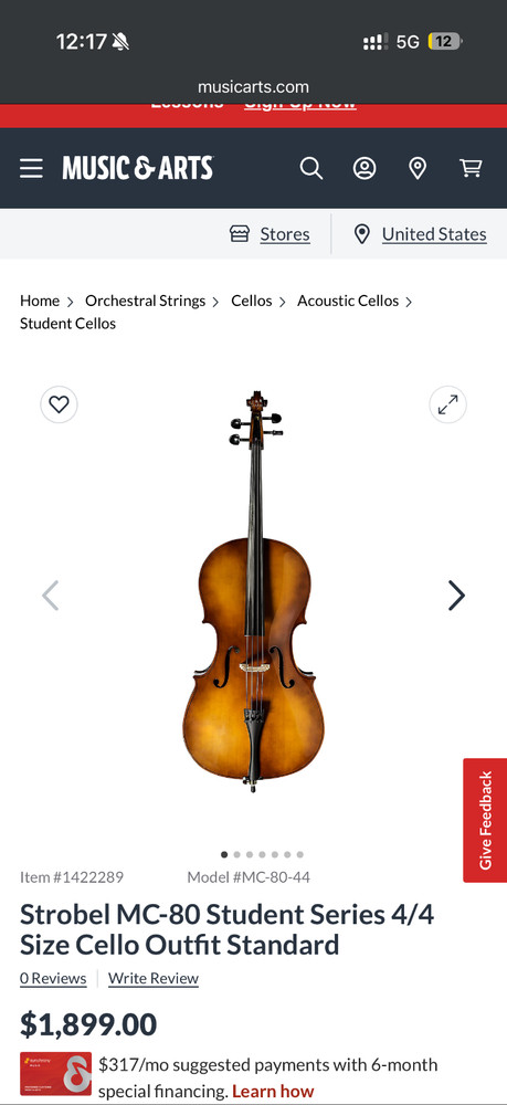 Strobel Cello 4/4 MC80