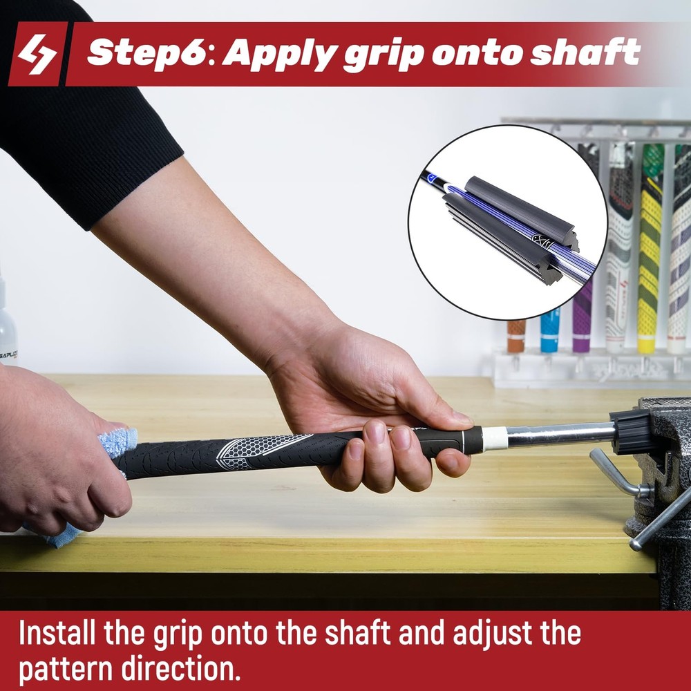 SAPLIZE Golf Grip Complete Kit – 5oz Solvent, 15 Tapes, Tape Remover...