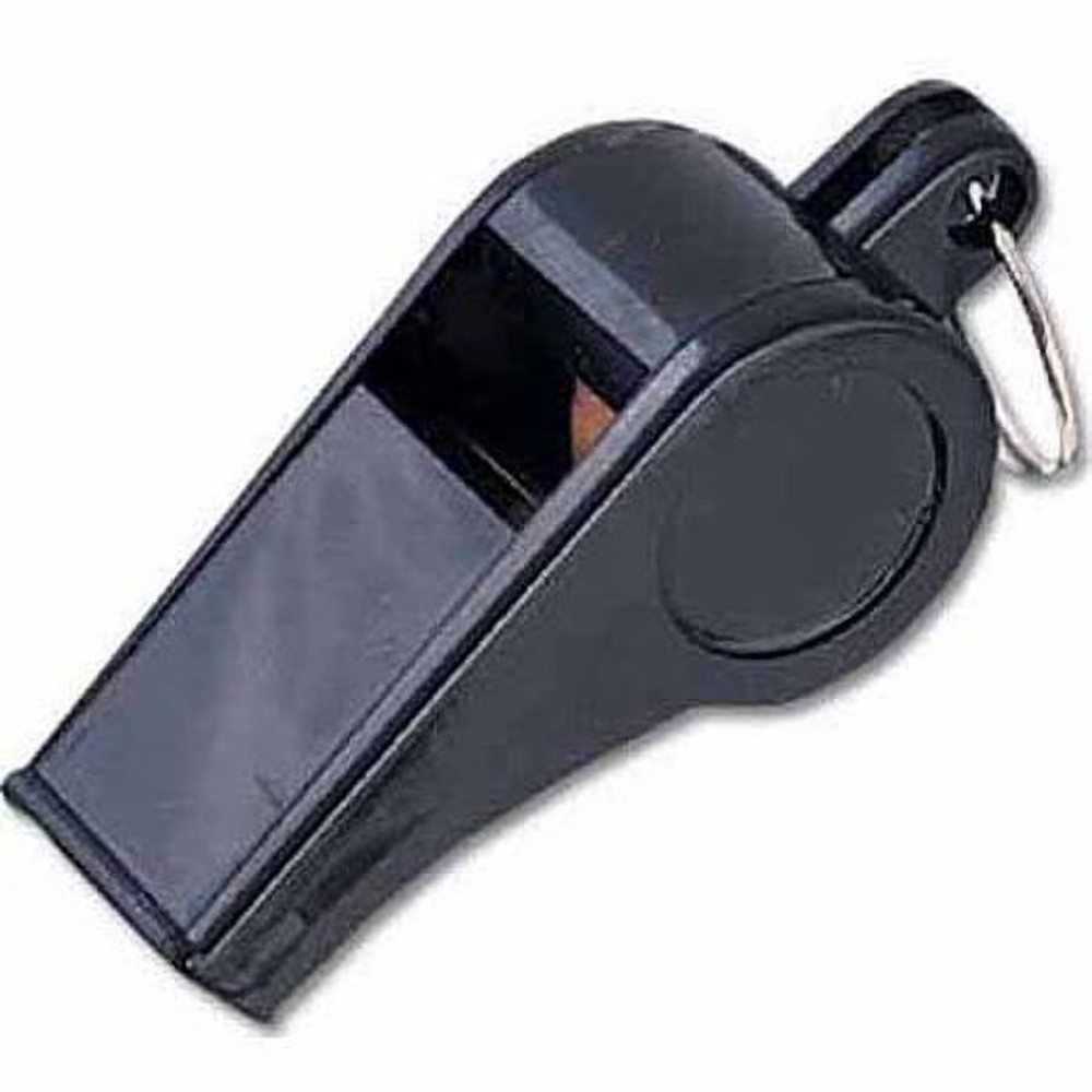 Black Plastic Whistle Pack Dozen