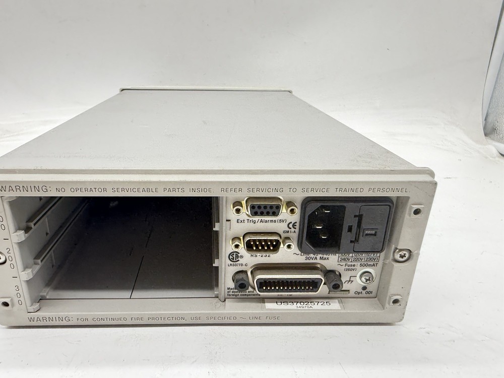 HP Agilent 34970A Data Acquisition / Switch Unit Mainframe