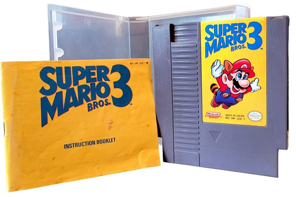 Super Mario Bros 3 Nintendo includes Instruction booklet + case Untested  ga153