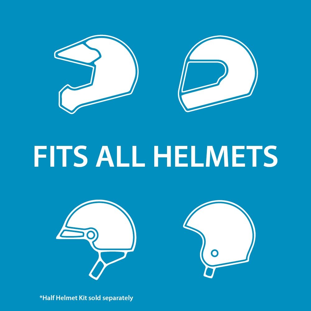 Cardo Systems FREECOM 2X Motorcycle 2-Way Helmet Bluetooth 1 Pack, Black