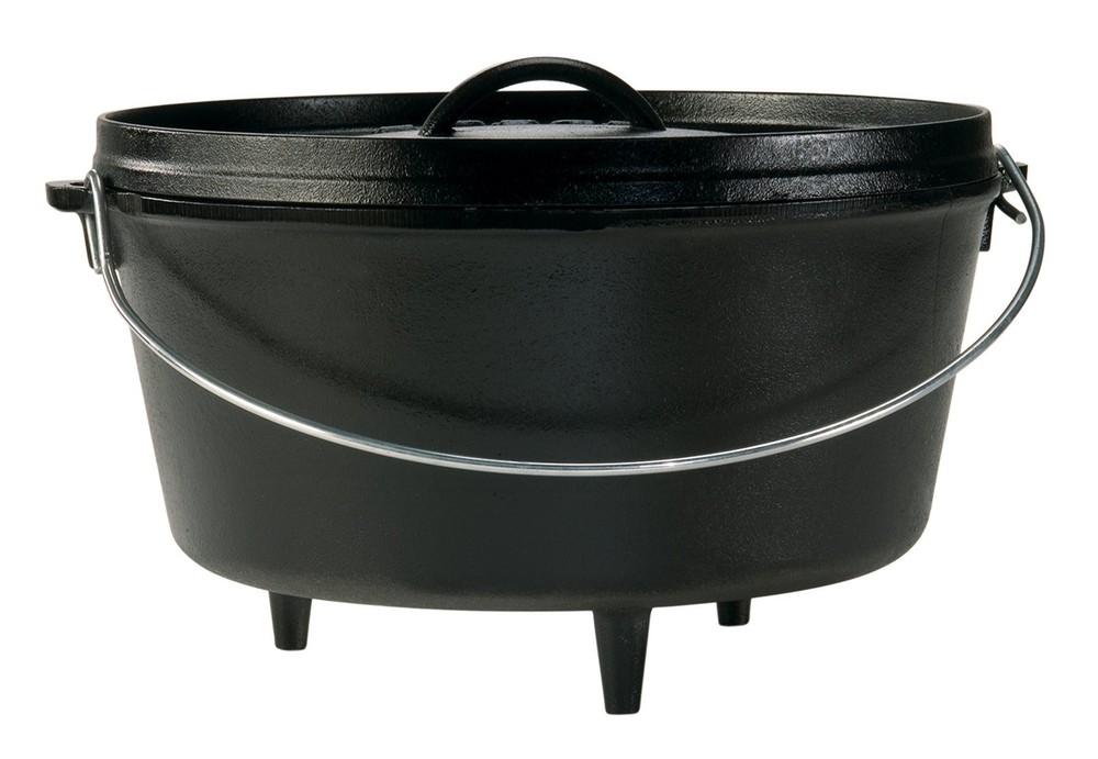 Lodge 8 Quart Pre-Seasoned Cast Iron Camp Dutch 8 Quart, Deep Oven