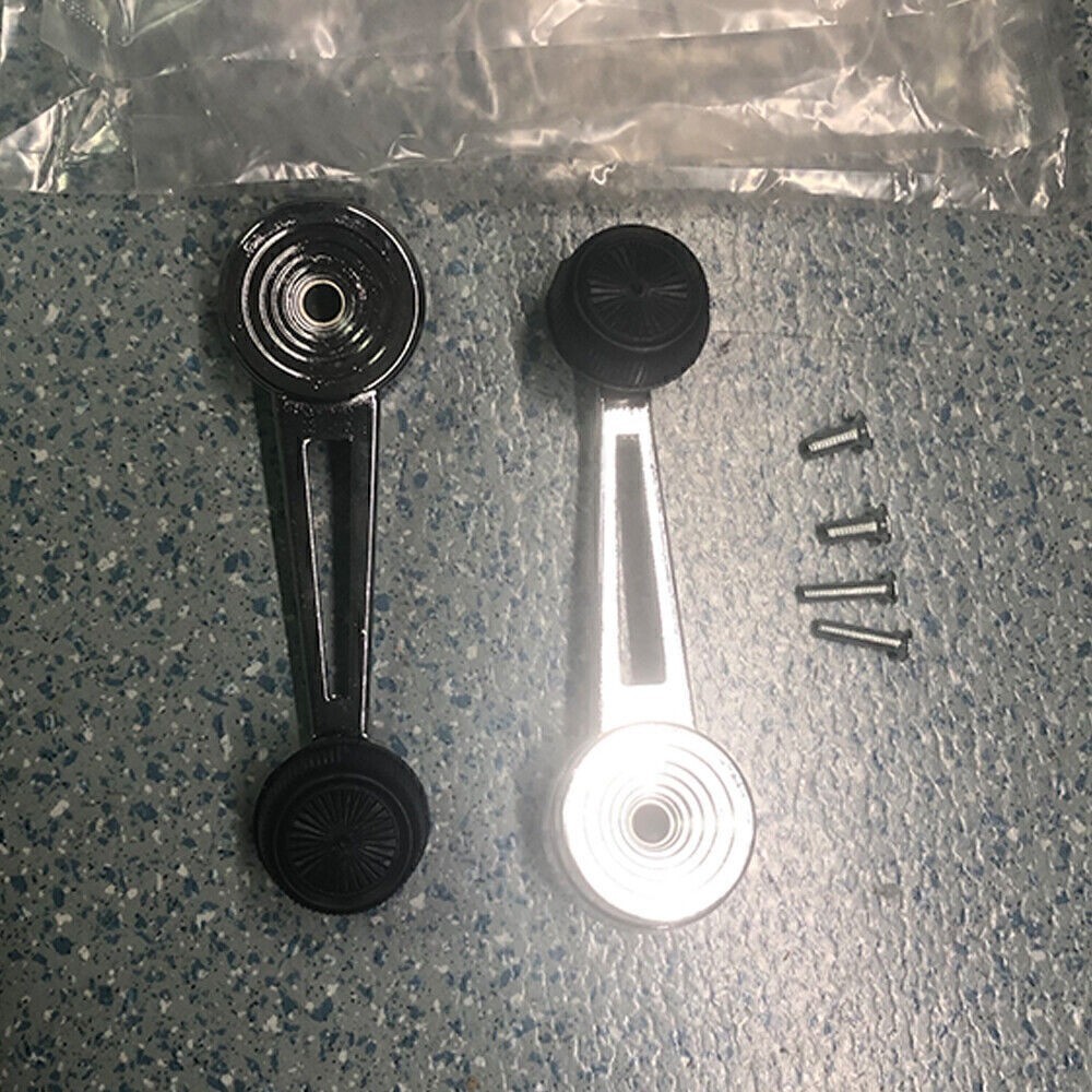 Chrome Inside Interior Window Crank Handle Pair Set NEW for Ford Pickup Upgraded