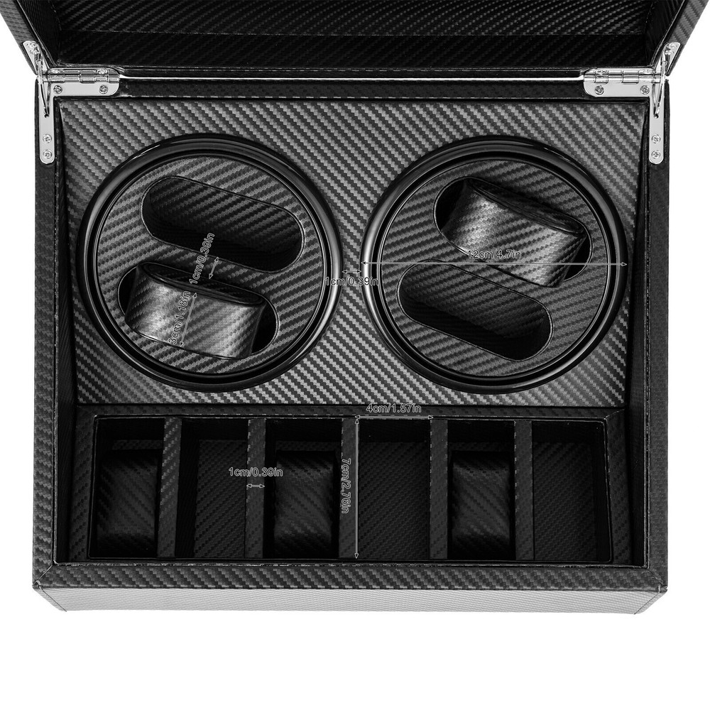 ⭐4+6 Automatic Rotation Watch Winder Box Storage Case Self Winding Display Box