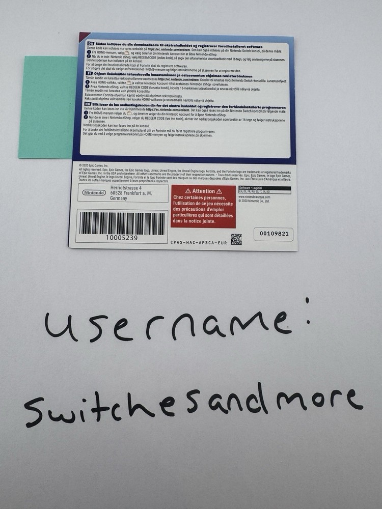 Fortnite Wildcat Bundle & 2000 V-Bucks (UNSCRATCHED, CODE ONLY)