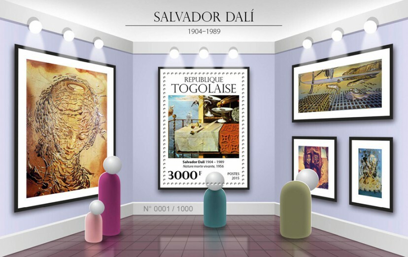 2015 TOGO MNH. SALVADOR DALI   | Y&T Code: 1081  |  Michel Code: 7221 / Bl.1257