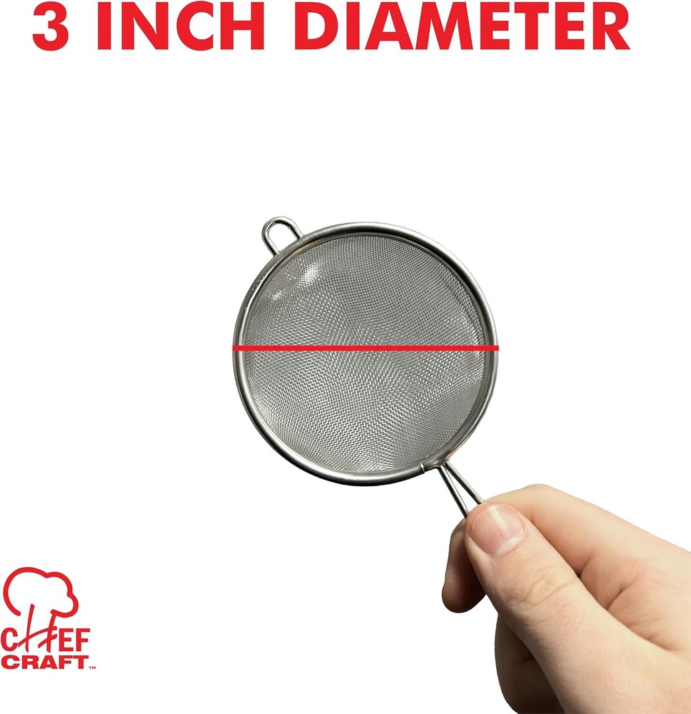2 Piece Stainless Steel Mesh Kitchen Strainer Set