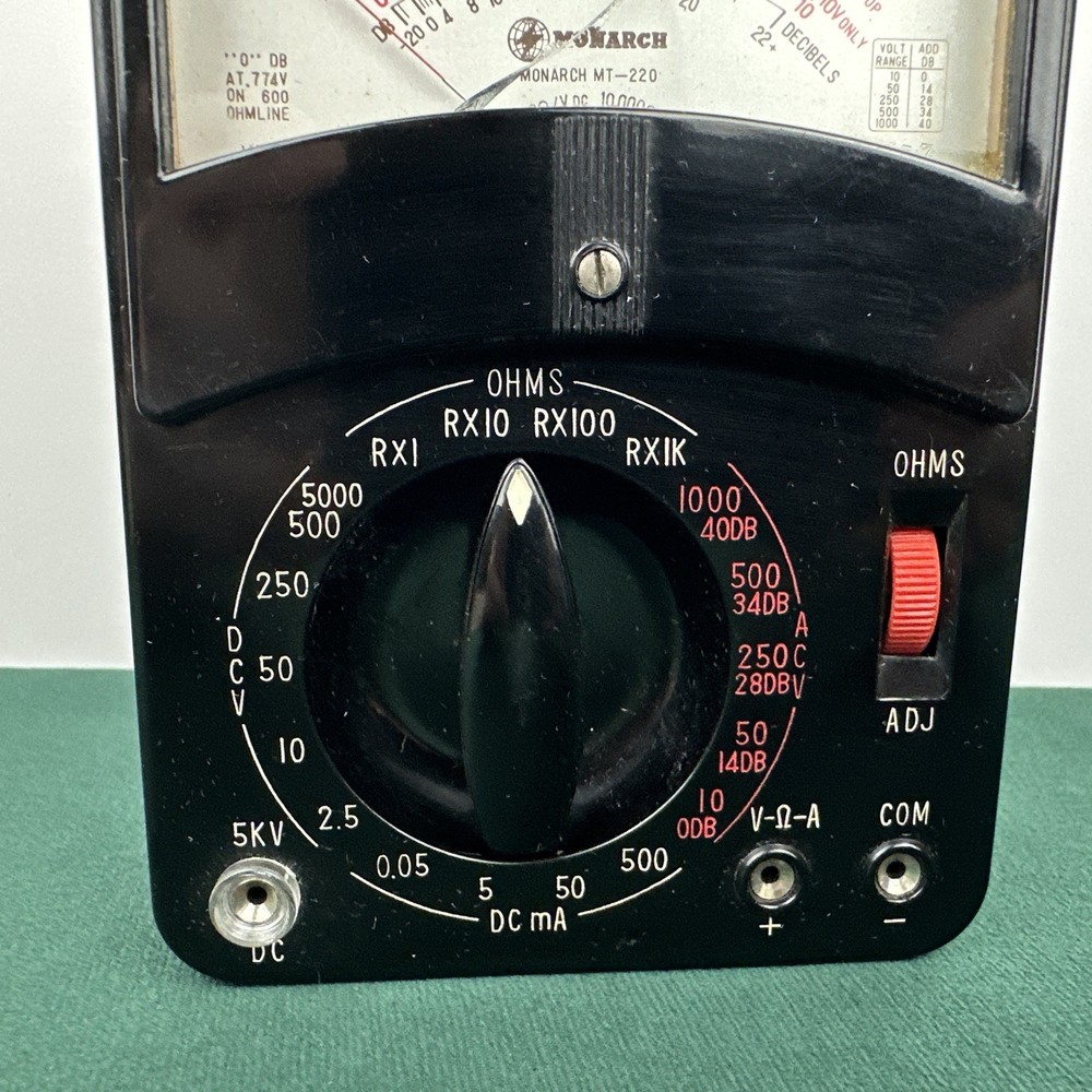 Monarch MT - 220 Volt Ohm Meter Vintage