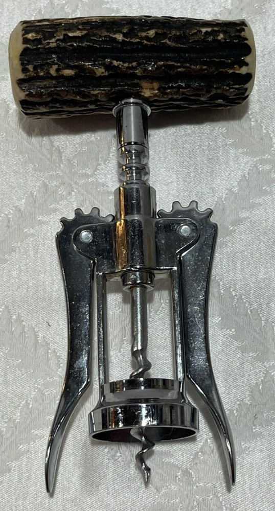 Vintage Corkscrew Stag Antler Handle