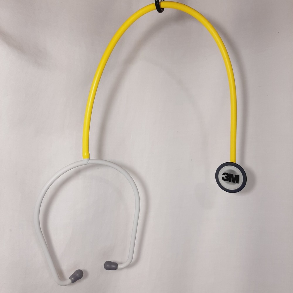 3M Stethoscope yellow/white plastic and rubber.
