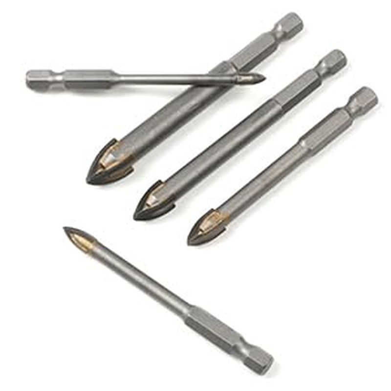 High-Speed Carbide Masonry Drill Bits - 5 Sizes for Versatile Materials