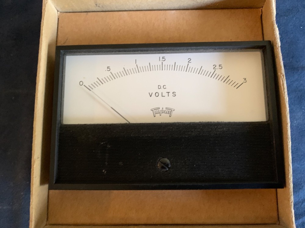 Triplett voltmeter 0 to 3 volts DC panel meter