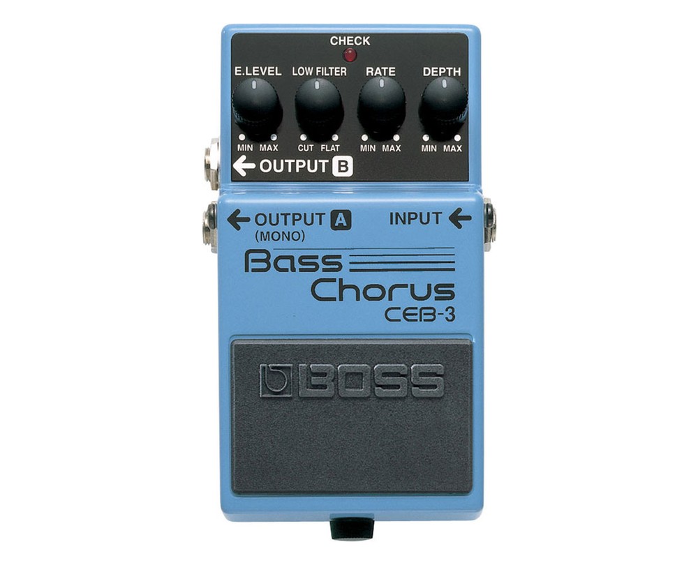 Boss CEB-3 Bass Chorus + Gator Patch Cable 3 Pack