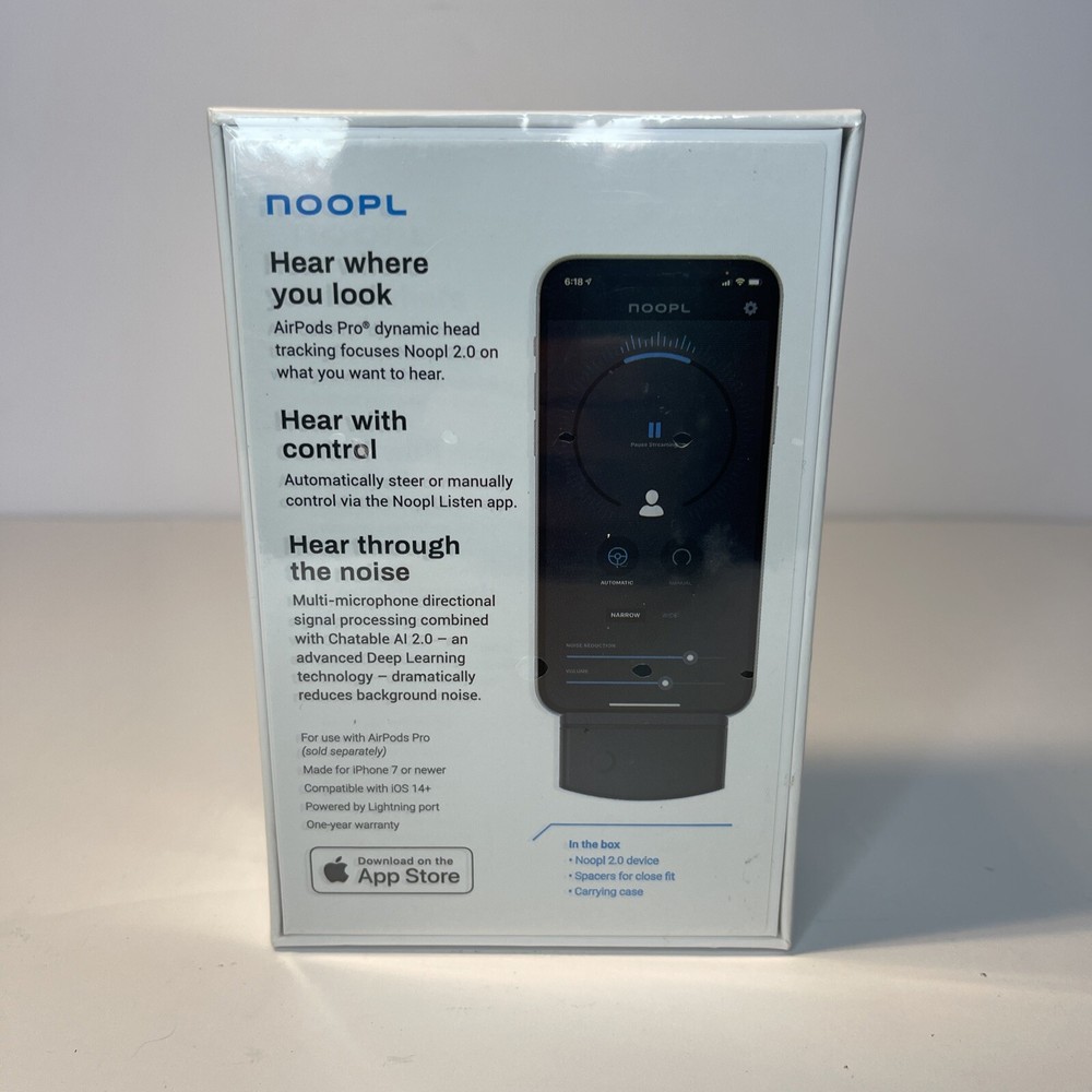 Noopl 2.0 – Enhanced Hearing iPhone Accessory, Background Noise Reducer