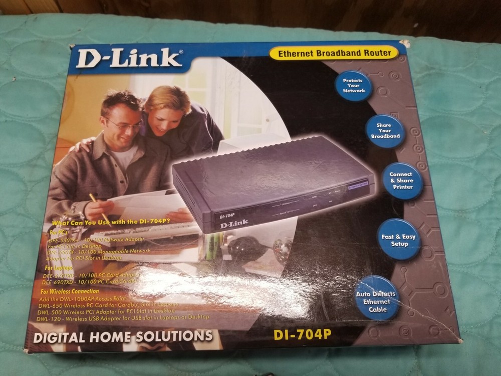 D-Link Ethernet Broadband Router DI-704P 4 Port