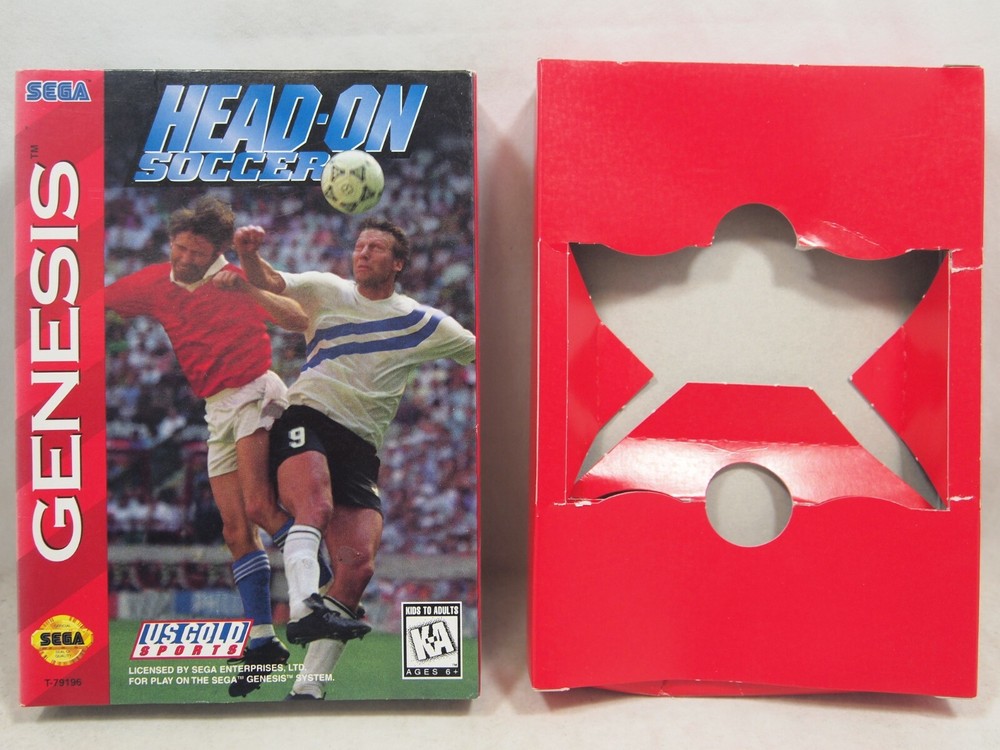 Head-On Soccer (SEGA Genesis) Authentic CARDBOARD BOX ONLY