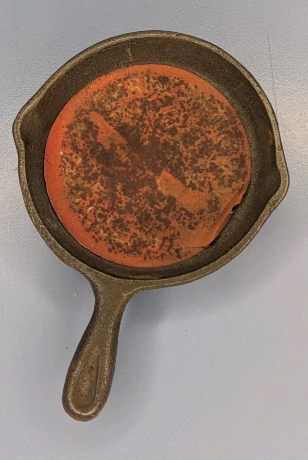 Vintage Active Fortune Cast Iron Skillet With Paper
