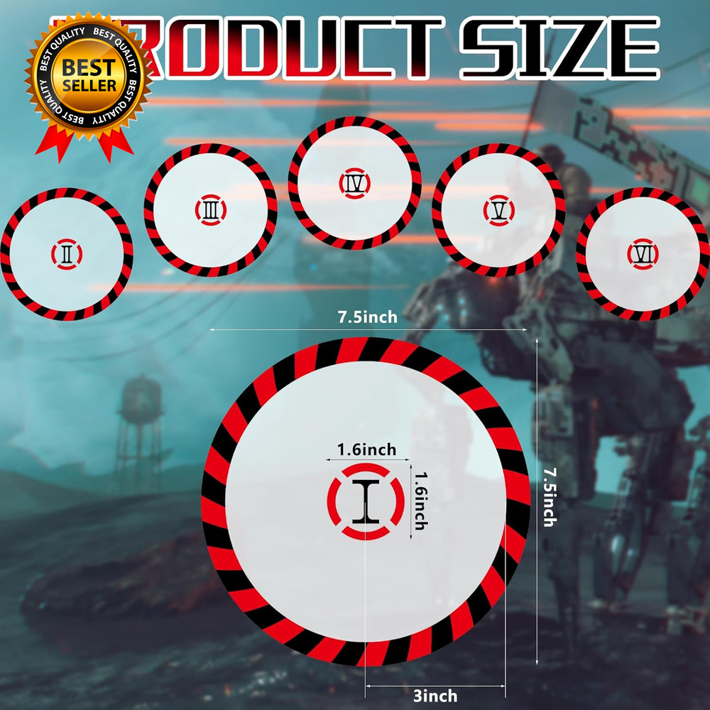 6 Pcs Objective Point Markers round PVC Objective Marker Gaming Accessory