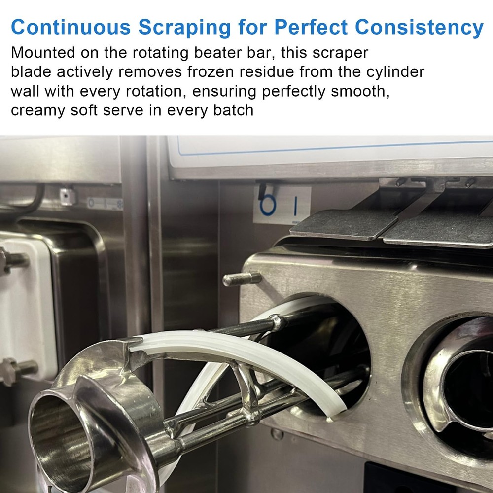 "17" Replacement Scraper Blade for Soft Serve Machines - 10 Pack"