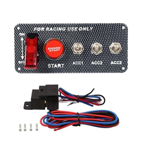 5-in-1 Universal 12V Racing Ignition Switch Panel 5 in 1 Ignition Switch Panel