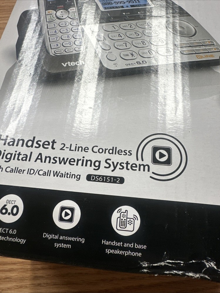 VTech DS6151-2 2 Handset 2-Line Cordless Phone System with Answering System