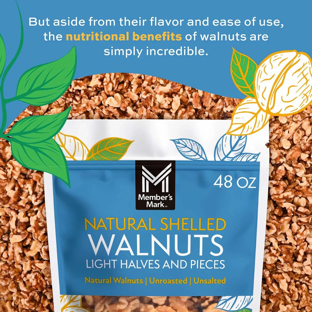 Member's Mark Natural Shelled Walnuts, 3 lbs.