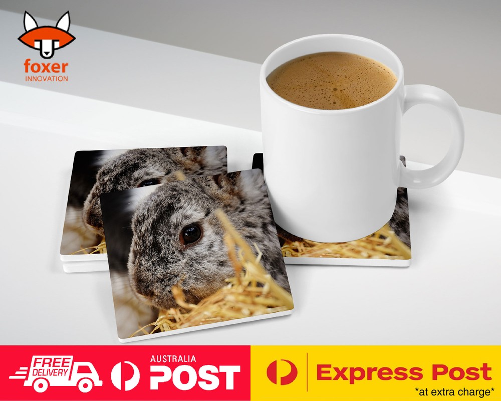 COASTER COFFEE DRINKING MAT|CUTE RABBIT BUNNY 44
