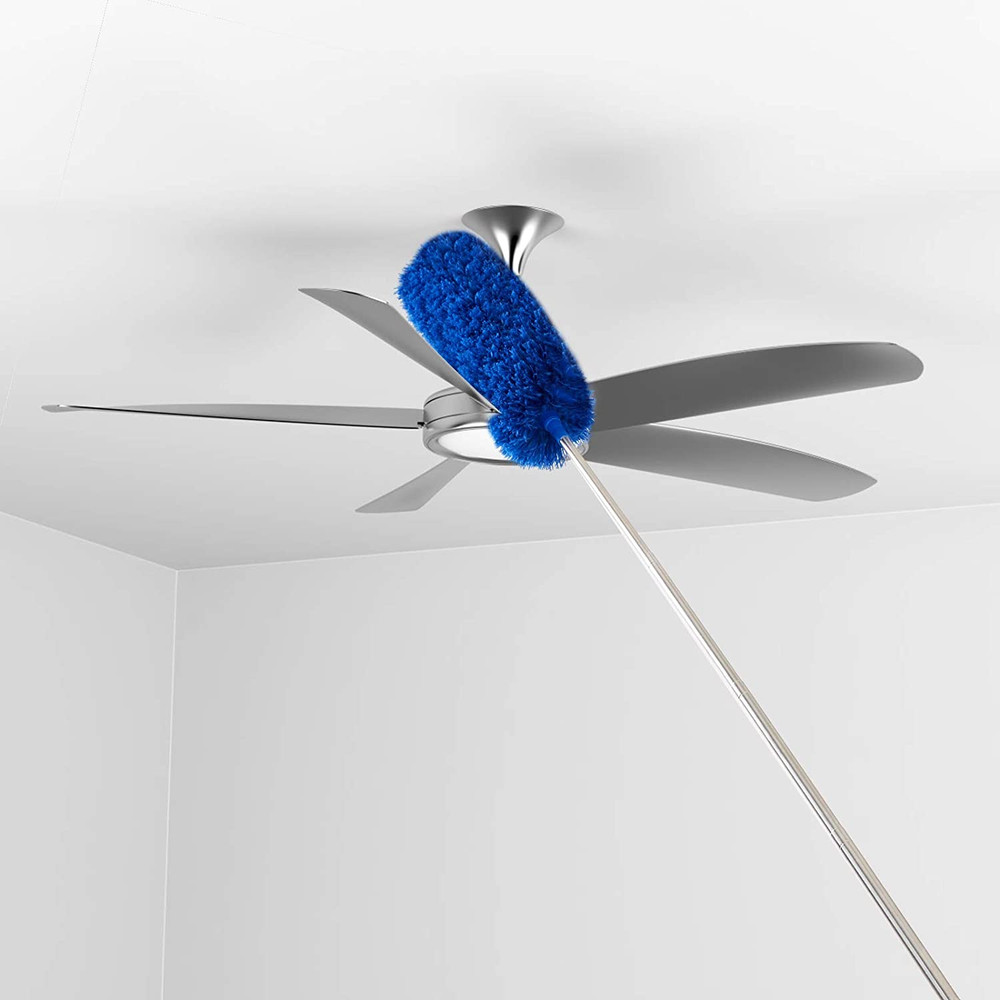 Cobweb Duster with Extension Pole, Washable Cleaning Duster Kit with 2 Duster He