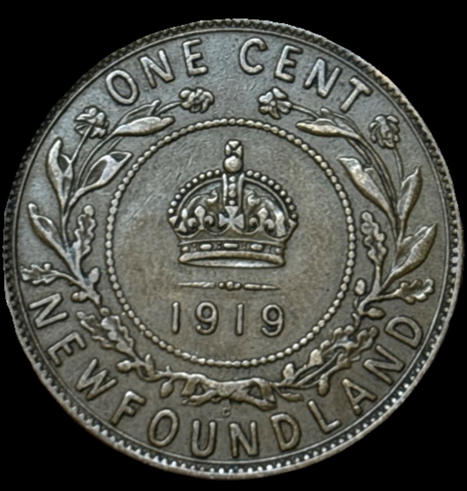 1919c Newfoundland one cent VF