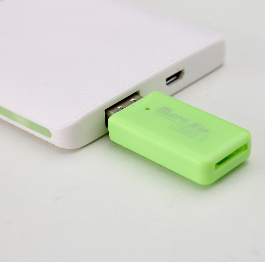 10pcs Travel Portable Cellphone TF Card Reader USB2.0 Card Reader Random Color