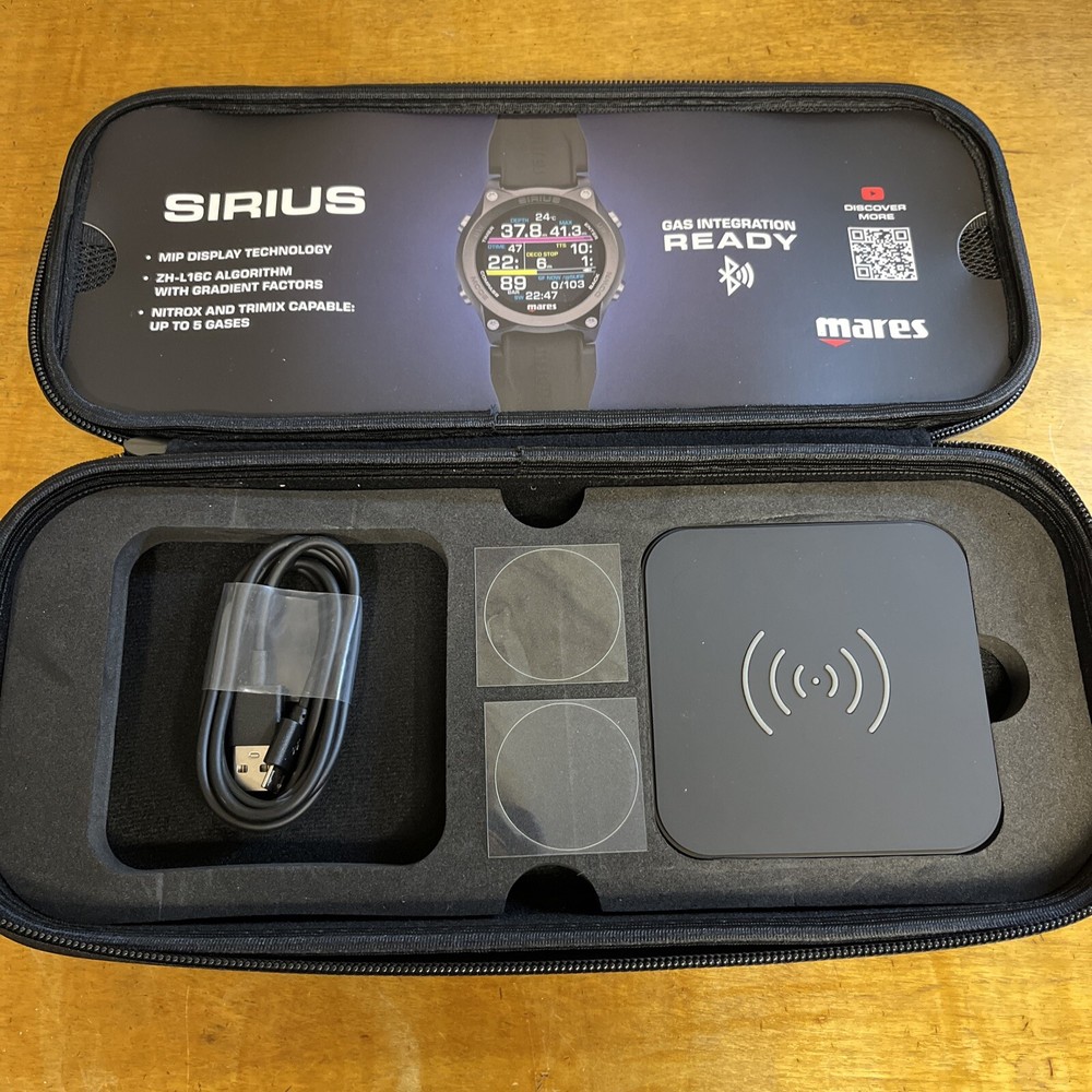 Mares SIRIUS Wrist Watch Dive Computer Silver - Color Screen Rechargeable Scuba