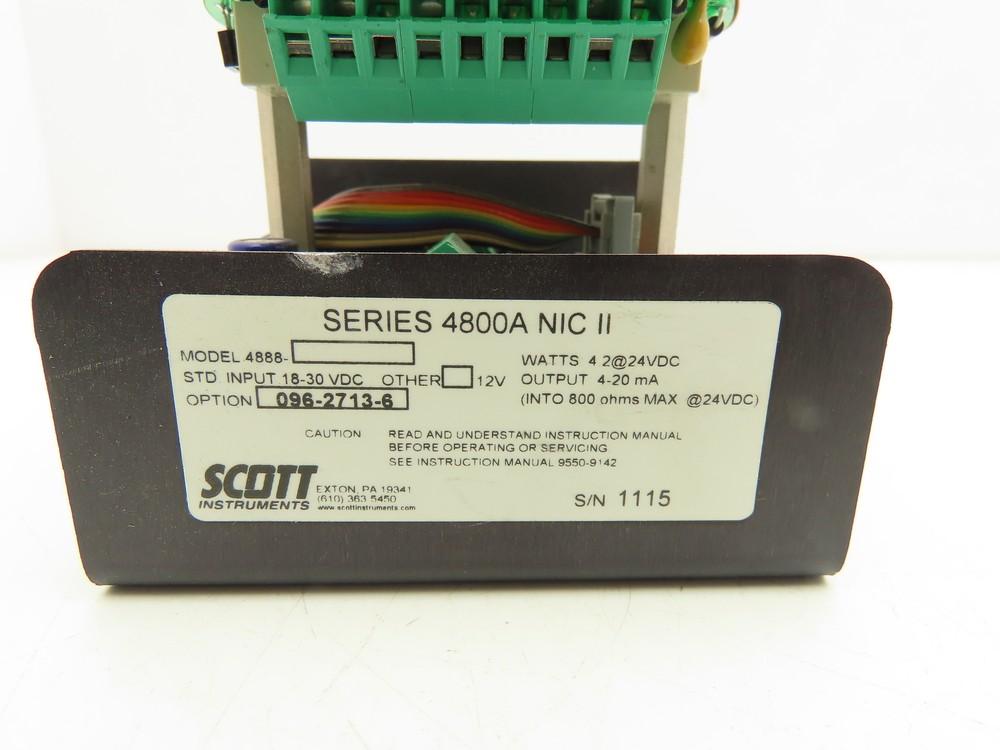 Scott Instruments 4800A NIC II Gas Detection Transmitter *No Housing*