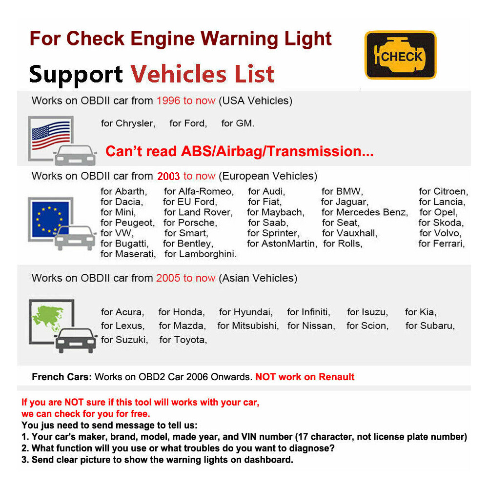 ELM327 OBD2 OBD Scanner Bluetooth Code Reader Auto Diagnostic Tool Check Engine
