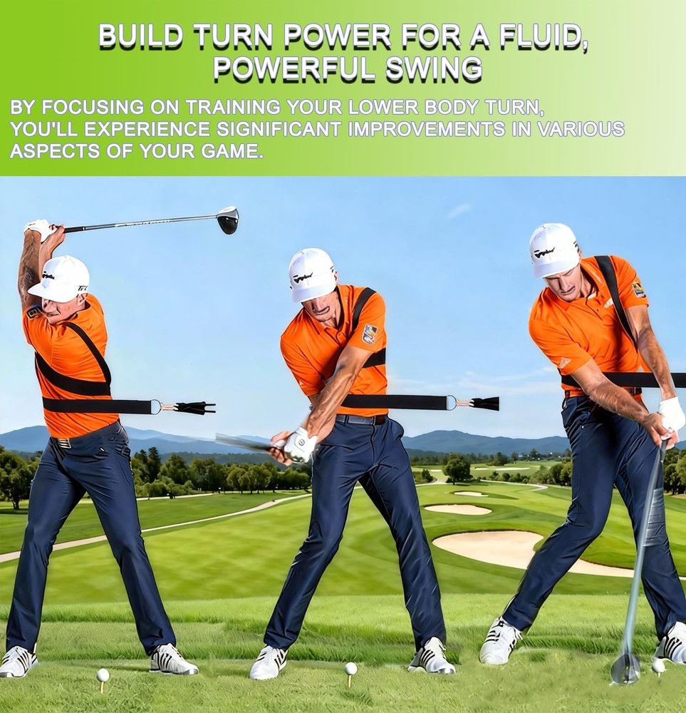 Golf Swing Rotation Trainer – Improve Hip & Shoulder Turn, Weight Shift & Tem...