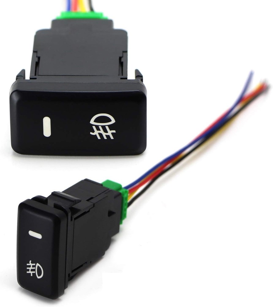 Durable 4-Pole Push Button Switch with LED Indicator for Toyota Upgrades