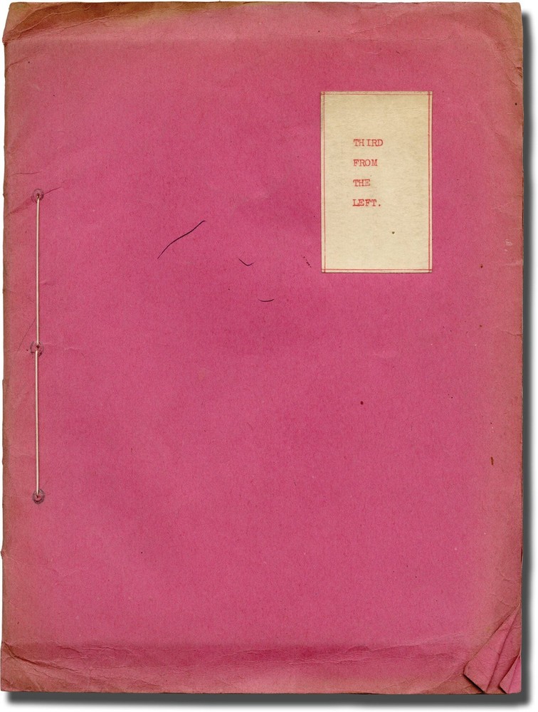 G E Moore THIRD FROM THE LEFT Original treatment script for an #142326