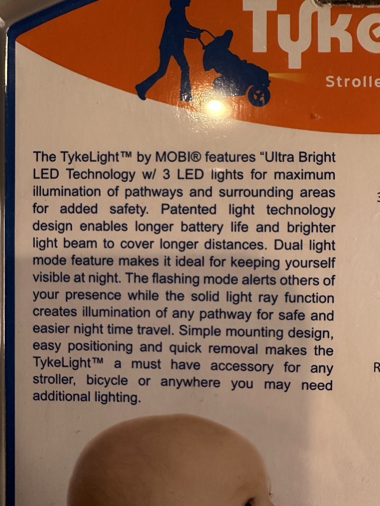 Mobi TykeLight Stroller and Pathway Ultra Bright LED Light - New in Package