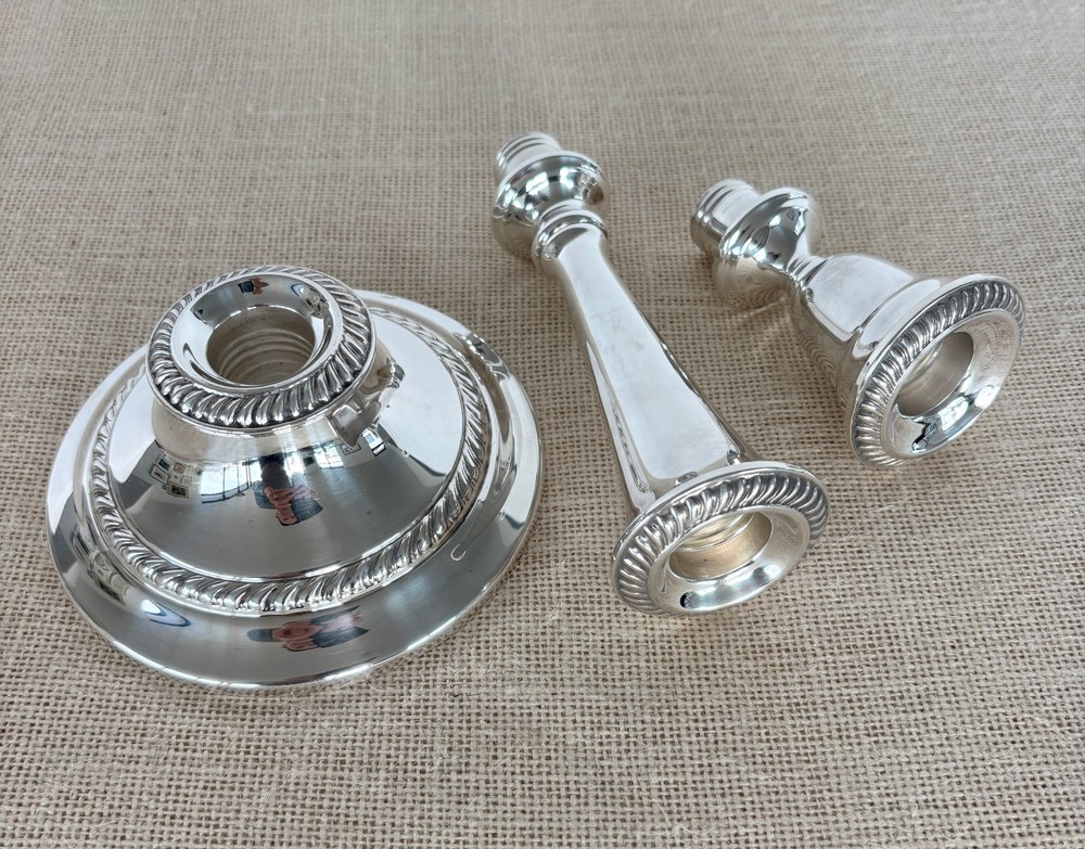 Vintage Gorham Convertible 10" Silver Plated Candlestick American Colonial