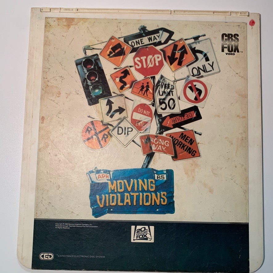 Moving Violations Selectavision Ced Videodisc 1985