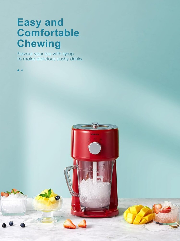 Quick & Easy Snow Cone Machine - Electric Shaver with Adjustable Ice Thickness
